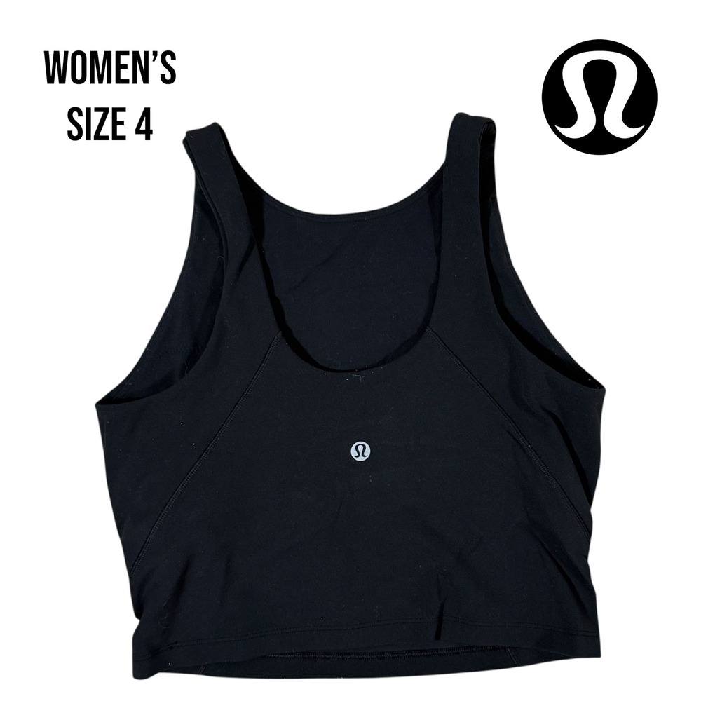 Lululemon Align‎ Tank Top Black Size 4 Cropped Sports Bra Yoga Athletic Cami Gym
